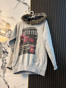 grey Coloured Hoodie