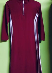 Maroon Colour Bodycone Dress