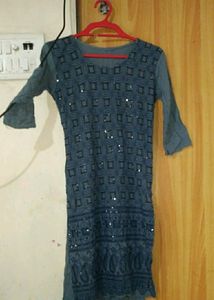 Grey Long Kurti