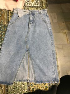 High Waist Denim Skirt