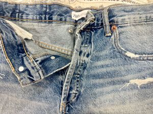 Denim Ripped Shorts For Women