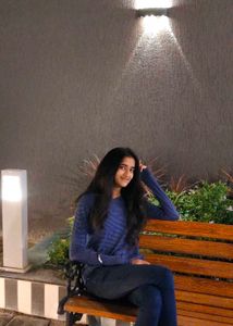 Stylish Blue Knit Top