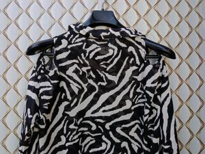 New With Tag Korean Shoulder Cut Zigzag Shirt