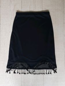 tassel black skirt