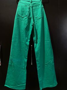 H&amp;M Green Wide Leg Jeans