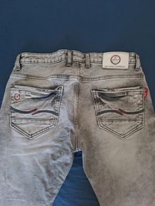 Vintage Racing Denim Jeans Grey Men
