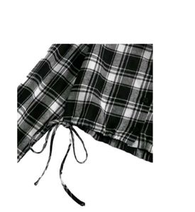 Cropped Flannel Shirt