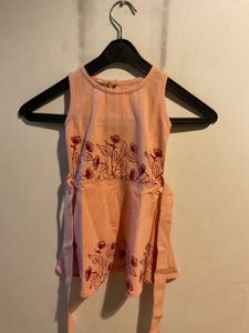 Floral Print Peach Dress