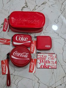 original miniso Coca-Cola Pouch Set