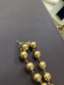 Gold Ball Drop Earrings