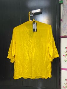 Yellow V-Neck Top