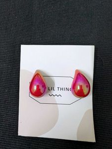 Y2K Pink Unicorn Teardrop Studs