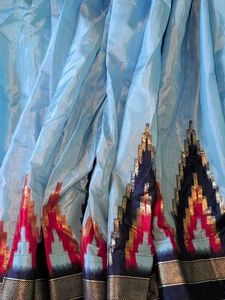 Beautiful sky blue combination lehanga