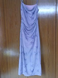 Butterfly Print Ruched Midi Dress