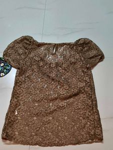 Brown Lace Top