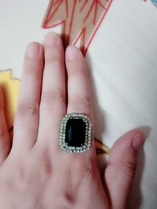 Statement Black Gem Ring