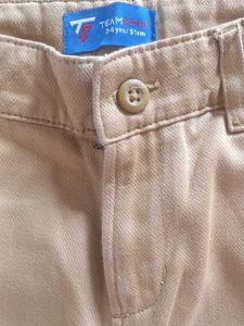 Branded Flat-Front Trousers For Boys