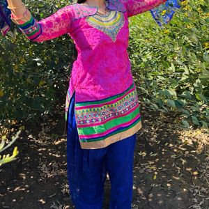 Pink Embroidered Kurta set