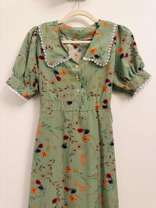 Floral Midi Dress – Soft Silk Fabric