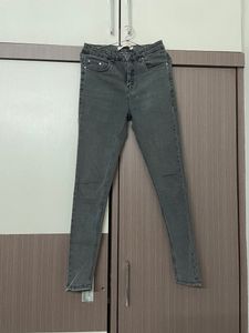 charcoal high waist skinny jeans