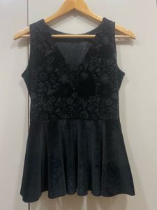 Women’s AND Black Peplum Top