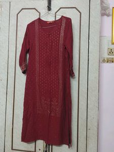 Maroon Ethnic Kurta