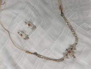 Rhinestone Necklace &amp; Earring Set