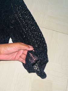 ✨ Elegant Black Lace Tunic ✨