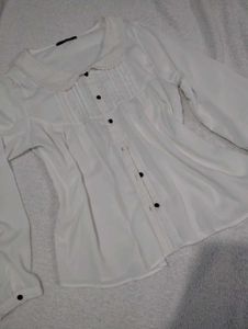 White Peter Pan Collar Blouse