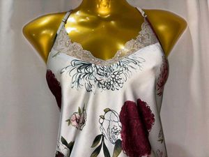 Floral Lace Satin Cami Top