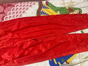 Red &amp; Gold Embroidered Fabric