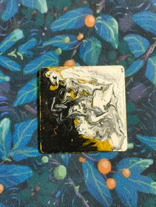 Hand-painted Coasters Black And White