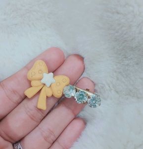 Bow Metal Hair Clips With FREE Metastar Clip