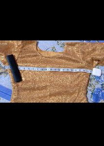 Beautiful A-line Sequence Frock &amp; Frill Plazo
