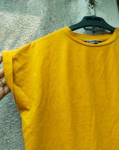 Yellow &amp; Red 2 Short Sleeve Crop Tops