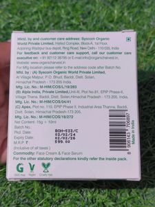 Organic Harvest Night Cream &amp; Face Serum