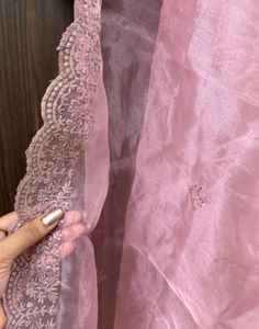Pink Organza Kurta Set &amp; Dupatta