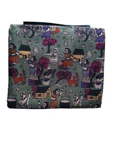 Elegant Sea Green Kota Silk Printed Saree with Ric