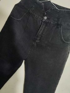 High Waist Black Jeans