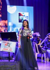 Elegant Black & White Formal Gown