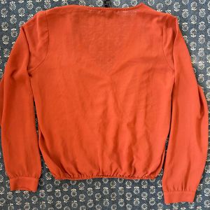 Rust Colored Long Sleeve Top