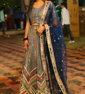 Lehenga With Stitched Designer Blouse And Dupatta