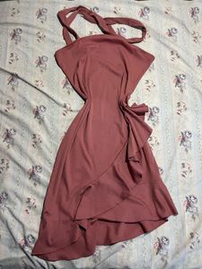 Halter Neck Ruffle Dress