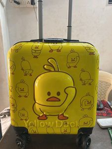 Cute Duck Print Suitcase