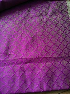 very new purple n blue kanjivaram saree..