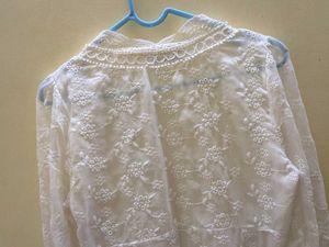 Korean White Lace Detail Peplum Top