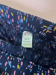 Patterned Navy Blue Shorts