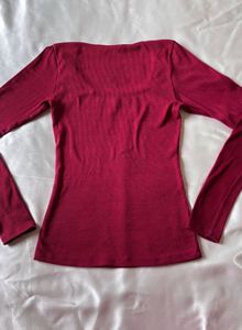 Maroon Full Sleeves Top