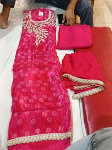 Pink Embroidered Salwar Kameez