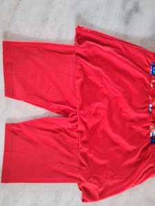 Red Floral Swimsuit Set